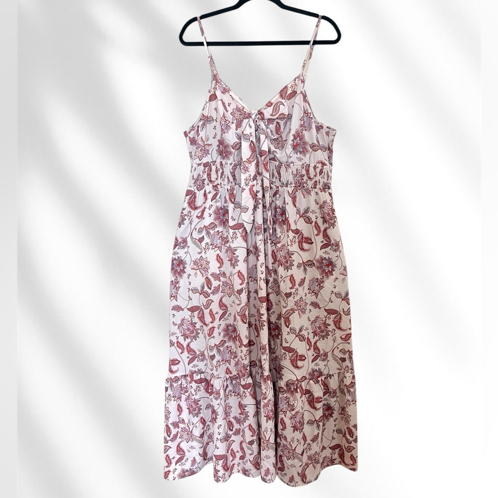 Grace Karin Beige and Brown Floral Paisley Summer boho‎ maxi Dress 2XL